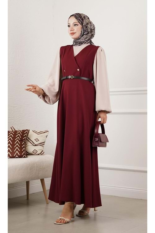 25Y61545 JİLE ÖNÜ DÜĞMELİ KEMERLİ KLOŞ