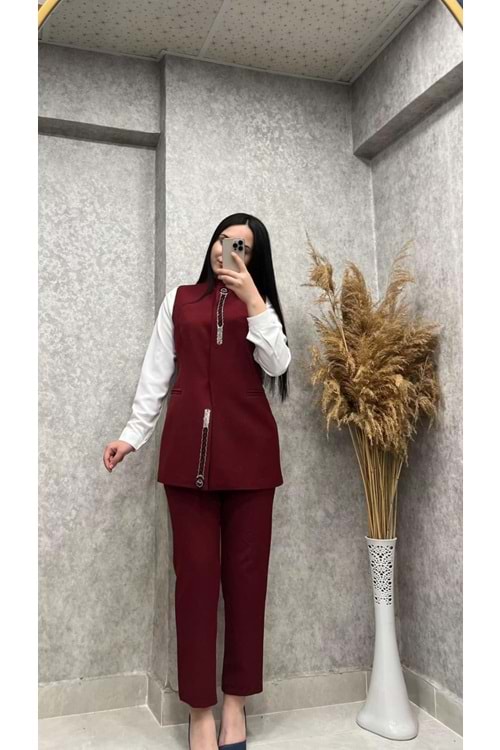 25Y9211 TAKIM 3 LÜ YELEK GÖMLEK PANTOLON