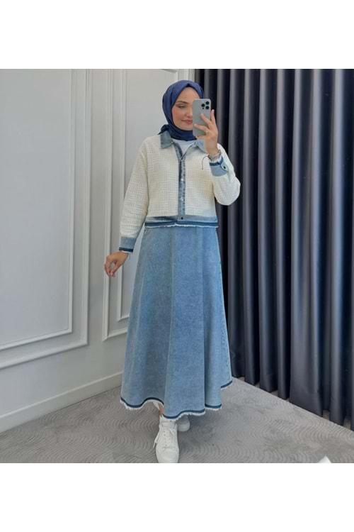 25Y10493 TAKIM CEKET ETEK, CEKET KOT DETAYLI ETEK KOT
