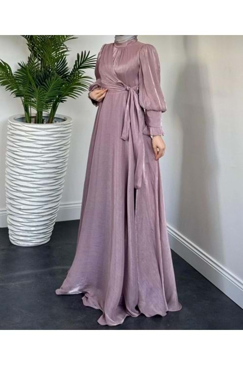 25Y4690 ELBİSE ABİYE JANJAN ÇAPRAZ BAĞLAMALI
