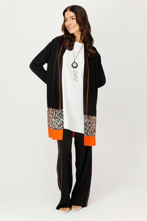 25Y2317375 TAKIM 3 LÜ GİYÇIK İÇLİK PANTOLON LEOPAR DETAYLI