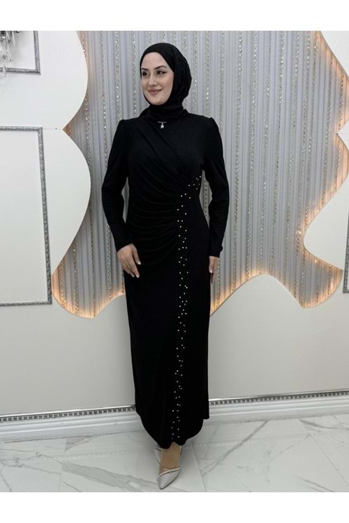 25Y4757 ABİYE FULL SİMLİ TAŞLI DRAPEİ