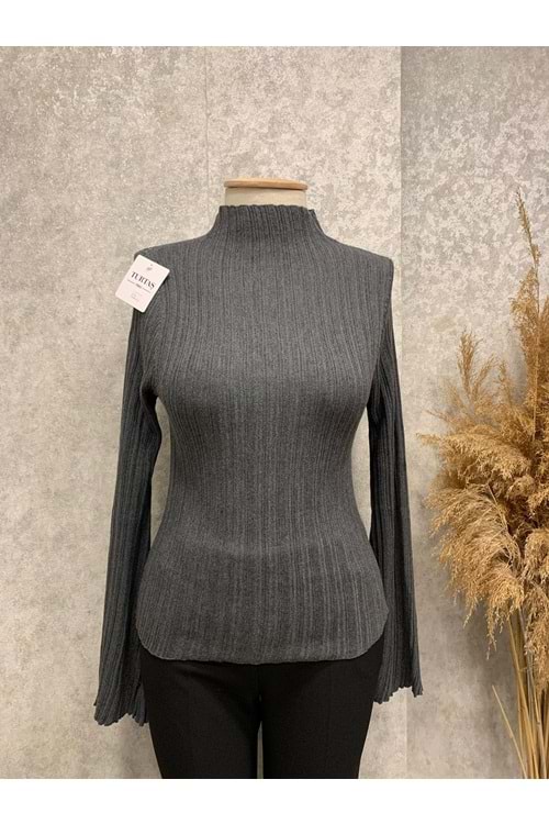 26K3178 BADY TRİKO PAMUK İPLİK İSPANYOL KOL BALIKÇI YAKA