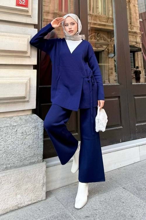 26K24970 TAKIM TUNİK PANTOLON TRİKO YANDAN BAĞLAMALI