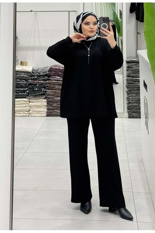 26K4308 TAKIM TUNİK PANTOLON OYSHO KUMAŞ SIFIR YAKA