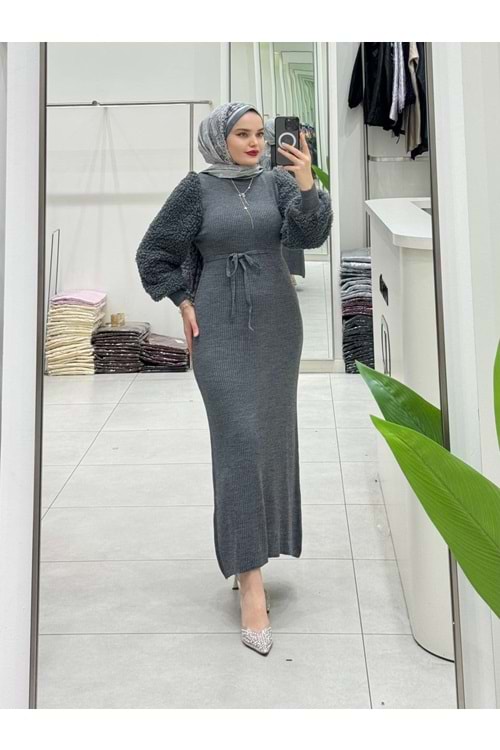 26K25480 ELBİSE TRİKO KOLLARI PELUŞ