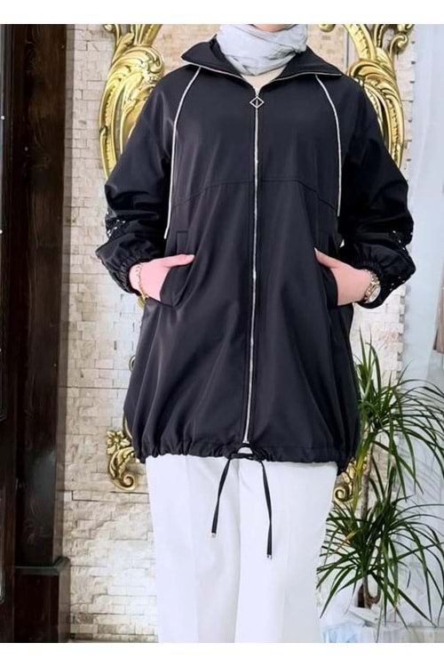 26Y140168 KAP ÖNÜ FERMUARLI KOLLARI İŞLEMELİ VE TAŞLI ALT TARAFI LASTİKLİ