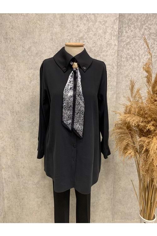 26Y5341 TUNİK GÖMLEK FULARI GOLD TOKALI