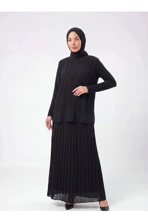 26Y363 BLUZ ŞİFON DETAYLI PİLİSELİ