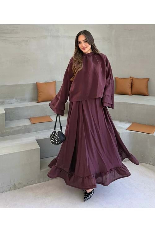 26Y4363 TAKIM BLUZ ETEK KOL UÇLARI FIRFIRLI