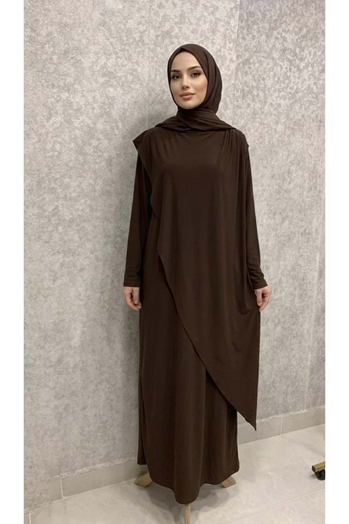 26Y1513 ELBİSE PELERİN DETAY BELDEN BAĞLAMALI BUZZY