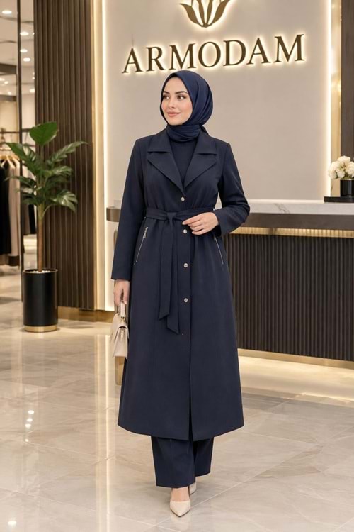 26Y14069 ZÜHRE KAP ÇITÇITLI CEPLERİ FERMUAR DETAYLI
