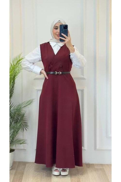 25Y3418 JİLE ÖNÜ DÜĞMELİ BEL KEMERLİ