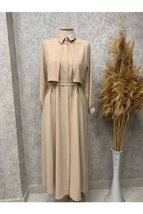 25Y1902 ABAYA GİZLİ PATLI BELİ KUŞAKLI