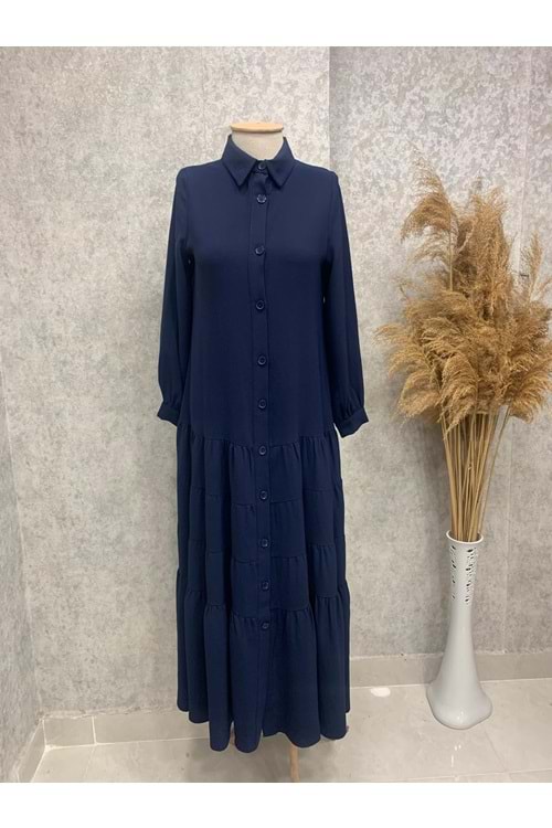 25Y5246 ELBİSE FUL DÜĞME KAPAMA LİNDA KUMAŞ