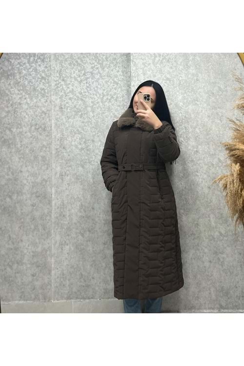 26K17484 ABACI KABAN ARA BOY KAPİTONE YAKASI KÜRKLÜ