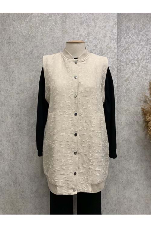 26K1068 YELEK ÖNÜ ÇITÇIT KAPAMA CEPLİ