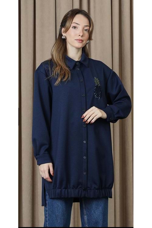 26K10737 GİYÇIK SWEAT OYSHO KUMAŞ ÖNÜ ÇITÇITLI ANANAS DETAYLI