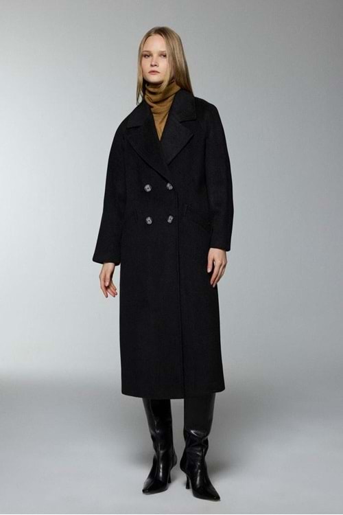 26K13300 ZÜHRE KABAN KAŞE ÖNÜ DÖRT DÜĞMELİ MONO YAKA