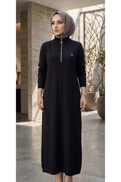 26Y257324 ELBİSE HAKİM YAKA , YAKASI FERMUARLI PENYE KUMAŞ